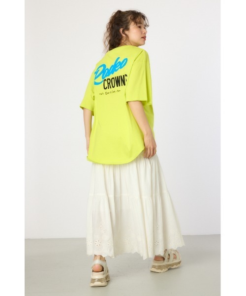 RODEO CROWNS WIDE BOWL(ロデオクラウンズワイドボウル)の「RCS VネックTシャツ(Tシャツ/カットソー・レディース・オフホワイト/ブラック/イエロー/カーキ・FREE)」の19枚目の写真