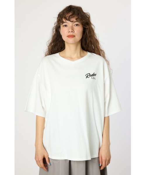 RODEO CROWNS WIDE BOWL(ロデオクラウンズワイドボウル)の「RCS VネックTシャツ(Tシャツ/カットソー・レディース・オフホワイト/ブラック/イエロー/カーキ・FREE)」の13枚目の写真