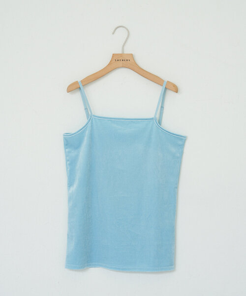 SHENERY（シーナリー）の「《コーデのポイントに》ベロアキャミソール（キャミソール・レディース・ブルー/ベージュ・FREE）」の2枚目の写真