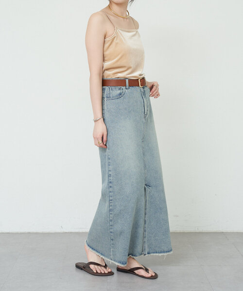 SHENERY（シーナリー）の「《コーデのポイントに》ベロアキャミソール（キャミソール・レディース・ブルー/ベージュ・FREE）」の8枚目の写真