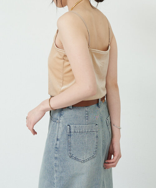 SHENERY（シーナリー）の「《コーデのポイントに》ベロアキャミソール（キャミソール・レディース・ブルー/ベージュ・FREE）」の14枚目の写真