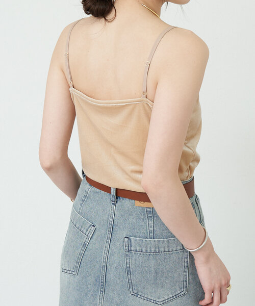 SHENERY（シーナリー）の「《コーデのポイントに》ベロアキャミソール（キャミソール・レディース・ブルー/ベージュ・FREE）」の13枚目の写真