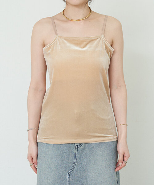 SHENERY（シーナリー）の「《コーデのポイントに》ベロアキャミソール（キャミソール・レディース・ブルー/ベージュ・FREE）」の21枚目の写真