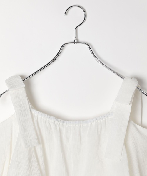 repipi armario（レピピ アルマリオ）の「【girly line】リボンオフショルブラウス（シャツ/ブラウス・キッズ・ホワイト/サックスブルー/ブラック・LARGE/MEDIUM/SMALL）」の11枚目の写真