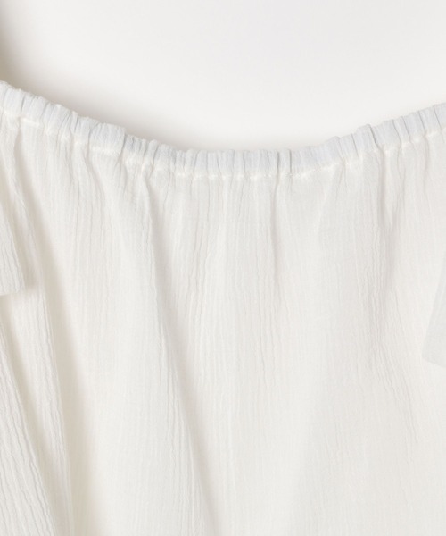 repipi armario（レピピ アルマリオ）の「【girly line】リボンオフショルブラウス（シャツ/ブラウス・キッズ・ホワイト/サックスブルー/ブラック・LARGE/MEDIUM/SMALL）」の15枚目の写真