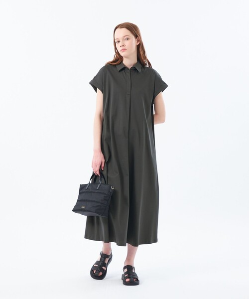 MACKINTOSH PHILOSOPHY(マッキントッシュ フィロソフィー)の「【WEB&一部店舗】スキッパージャージワンピース(ワンピース・レディース・ブラック/チャコールグレー/ベージュ・38)」の6枚目の写真