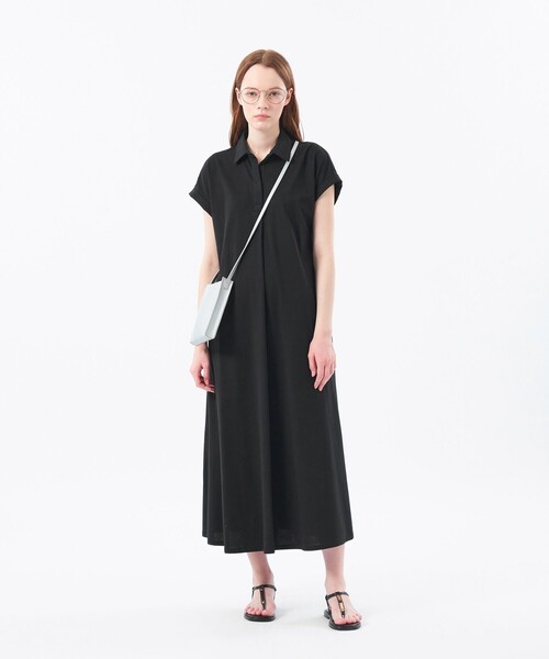 MACKINTOSH PHILOSOPHY(マッキントッシュ フィロソフィー)の「【WEB&一部店舗】スキッパージャージワンピース(ワンピース・レディース・ブラック/チャコールグレー/ベージュ・38)」の5枚目の写真