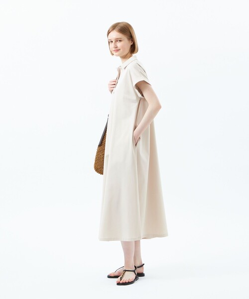 MACKINTOSH PHILOSOPHY(マッキントッシュ フィロソフィー)の「【WEB&一部店舗】スキッパージャージワンピース(ワンピース・レディース・ブラック/チャコールグレー/ベージュ・38)」の4枚目の写真