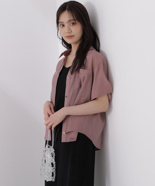 PROPORTION BODY DRESSING（プロポーションボディドレッシング）の「タイ付きシアー半袖シャツ / 1215110602（シャツ/ブラウス・レディース・ピンク/カーキ/ベージュ・FREE）」の20枚目の写真