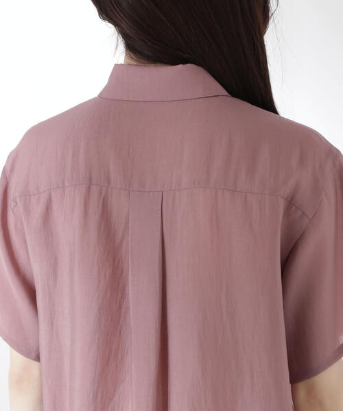 PROPORTION BODY DRESSING(プロポーションボディドレッシング)の「タイ付きシアー半袖シャツ / 1215110602(シャツ/ブラウス・レディース・ピンク/カーキ/ベージュ・FREE)」の5枚目の写真