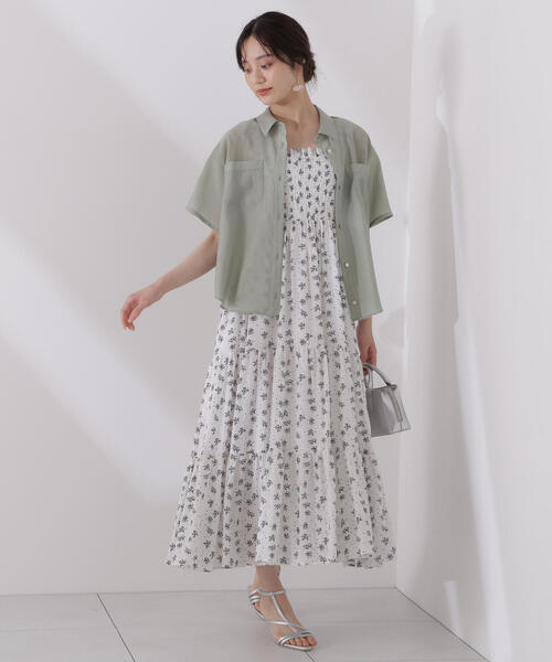 PROPORTION BODY DRESSING(プロポーションボディドレッシング)の「タイ付きシアー半袖シャツ / 1215110602(シャツ/ブラウス・レディース・ピンク/カーキ/ベージュ・FREE)」の16枚目の写真
