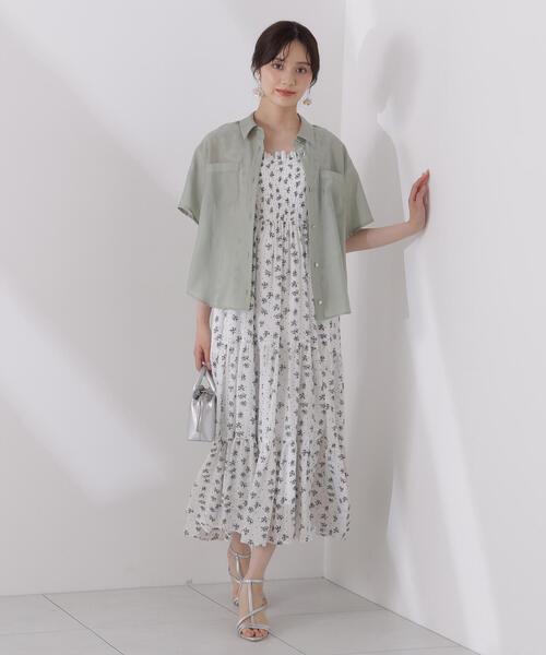 PROPORTION BODY DRESSING(プロポーションボディドレッシング)の「タイ付きシアー半袖シャツ / 1215110602(シャツ/ブラウス・レディース・ピンク/カーキ/ベージュ・FREE)」の17枚目の写真