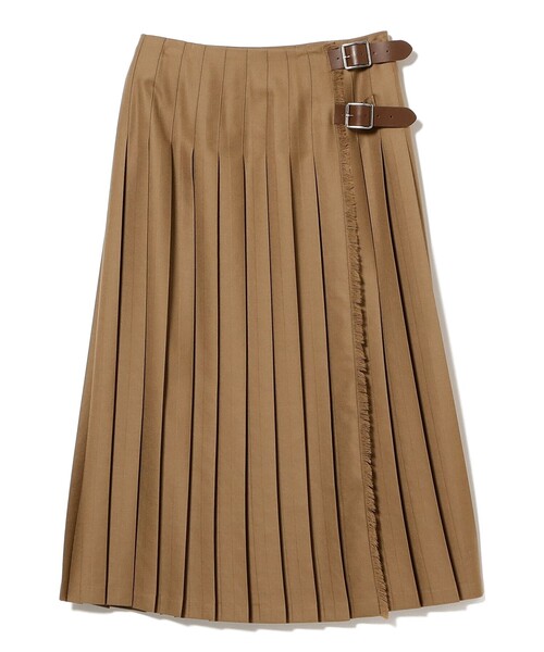 O'NEIL OF DUBLIN / ウール ワイドベルト ロング キルトスカート