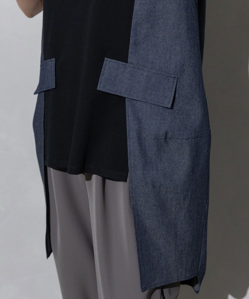 MARECHAL TERRE（マルシャルテル）の「コクーンチュニック（Tシャツ/カットソー・レディース・グレー/ブラック/ベージュ/ネイビー・MEDIUM）」の14枚目の写真