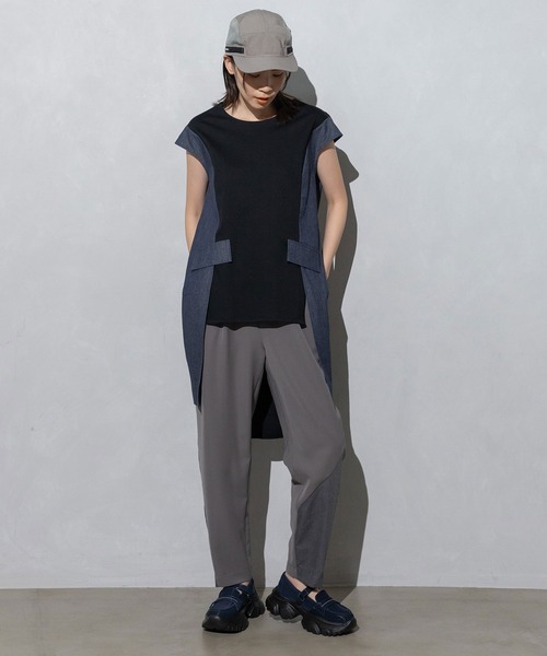 MARECHAL TERRE（マルシャルテル）の「コクーンチュニック（Tシャツ/カットソー・レディース・グレー/ブラック/ベージュ/ネイビー・MEDIUM）」の18枚目の写真