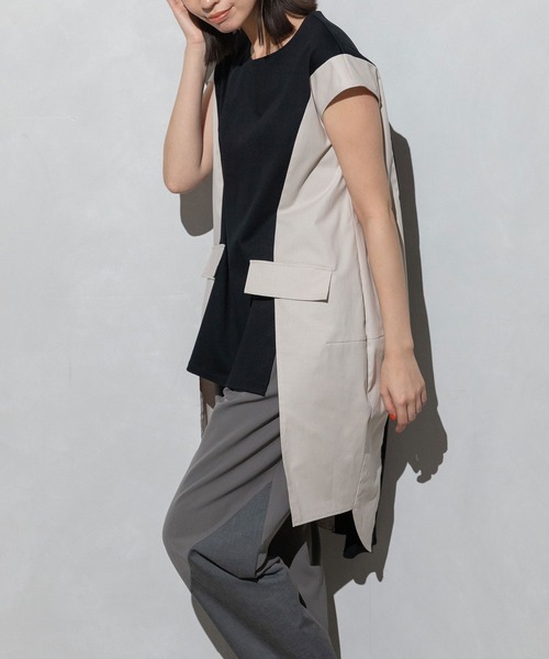 MARECHAL TERRE（マルシャルテル）の「コクーンチュニック（Tシャツ/カットソー・レディース・グレー/ブラック/ベージュ/ネイビー・MEDIUM）」の19枚目の写真