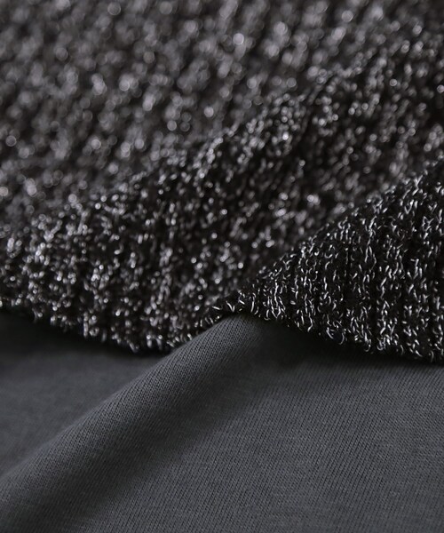 Cutie Blonde（キューティーブロンド）の「【S-LL/2点セット】ラメニットキャミ＆ロゴTシャツ（その他トップス・レディース・ホワイト/ライトグレー/ブラック・01/02/03/04）」の14枚目の写真