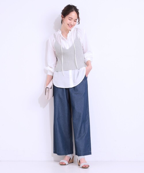 Cutie Blonde（キューティーブロンド）の「【S-LL/2点セット】ラメニットキャミ＆ロゴTシャツ（その他トップス・レディース・ホワイト/ライトグレー/ブラック・01/02/03/04）」の20枚目の写真