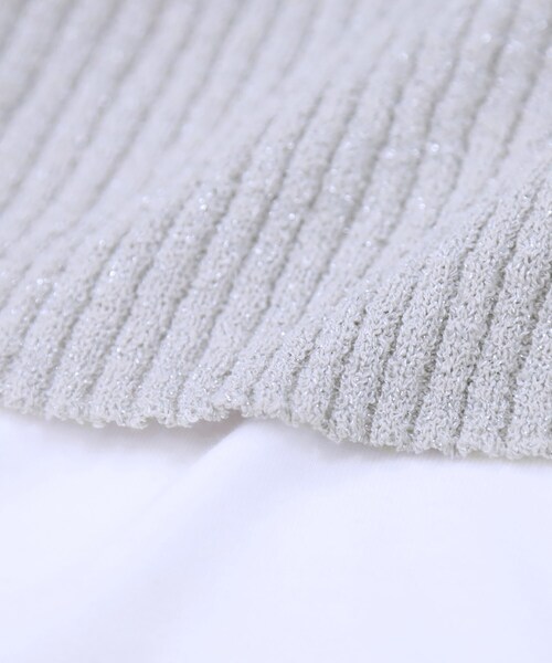 Cutie Blonde（キューティーブロンド）の「【S-LL/2点セット】ラメニットキャミ＆ロゴTシャツ（その他トップス・レディース・ホワイト/ライトグレー/ブラック・01/02/03/04）」の21枚目の写真