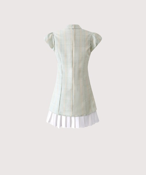 LA POMME petit フレッシュカラープリーツチャイナドレス Fresh Color Pleats China Dress(ワンピース)|LA POMME petit