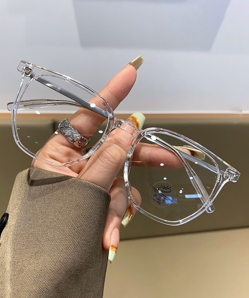 Bifrost（ビフレスト）の「ウェリントン型 ファッションレンズ 伊達めがね（メガネ・レディース・ブラック/カーキ/グレー/クリア・FREE）」の4枚目の写真