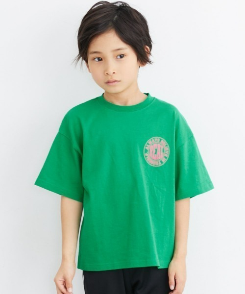 QUNTSTYLE(キュントスタイル)の「半袖プリントTシャツ <綿100%>(Tシャツ/カットソー・キッズ・オフホワイト/クリーム/グレー/チャコール/ラベンダー/ネイビー/ベージュ/グリーン/ピンク系/ライム・100/110/120/130/140/150/160/170)」の7枚目の写真