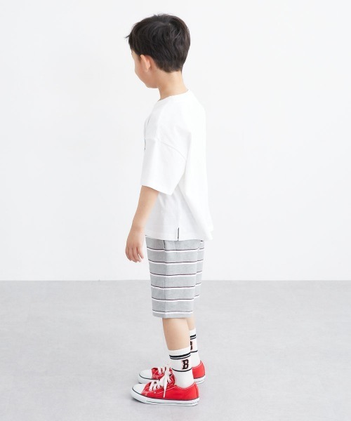 QUNTSTYLE(キュントスタイル)の「半袖プリントTシャツ <綿100%>(Tシャツ/カットソー・キッズ・オフホワイト/クリーム/グレー/チャコール/ラベンダー/ネイビー/ベージュ/グリーン/ピンク系/ライム・100/110/120/130/140/150/160/170)」の12枚目の写真