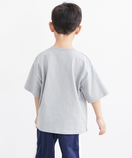 QUNTSTYLE(キュントスタイル)の「半袖プリントTシャツ <綿100%>(Tシャツ/カットソー・キッズ・オフホワイト/クリーム/グレー/チャコール/ラベンダー/ネイビー/ベージュ/グリーン/ピンク系/ライム・100/110/120/130/140/150/160/170)」の16枚目の写真