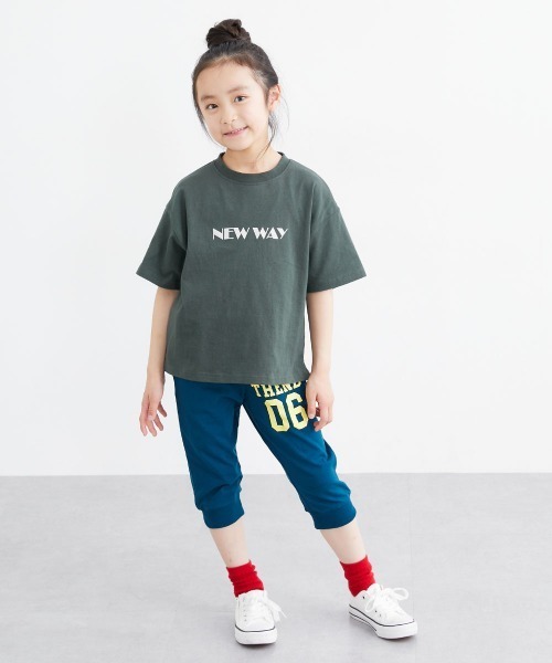 QUNTSTYLE(キュントスタイル)の「半袖プリントTシャツ <綿100%>(Tシャツ/カットソー・キッズ・オフホワイト/クリーム/グレー/チャコール/ラベンダー/ネイビー/ベージュ/グリーン/ピンク系/ライム・100/110/120/130/140/150/160/170)」の17枚目の写真