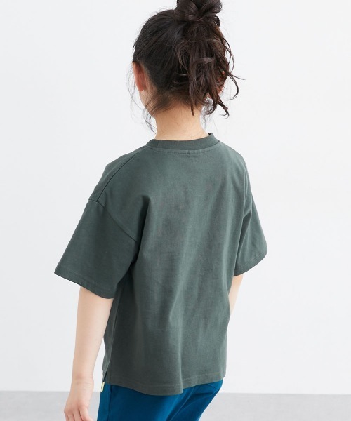 QUNTSTYLE(キュントスタイル)の「半袖プリントTシャツ <綿100%>(Tシャツ/カットソー・キッズ・オフホワイト/クリーム/グレー/チャコール/ラベンダー/ネイビー/ベージュ/グリーン/ピンク系/ライム・100/110/120/130/140/150/160/170)」の19枚目の写真