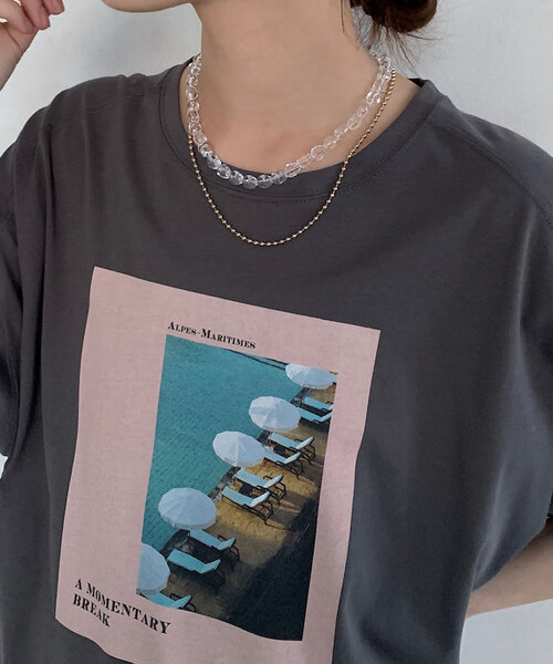 DouDou（ドゥドゥ）の「クリアカラーネックレス（ネックレス・レディース・グレー/ブラウン/クリア・FREE）」の4枚目の写真