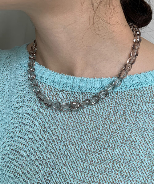 DouDou（ドゥドゥ）の「クリアカラーネックレス（ネックレス・レディース・グレー/ブラウン/クリア・FREE）」の6枚目の写真