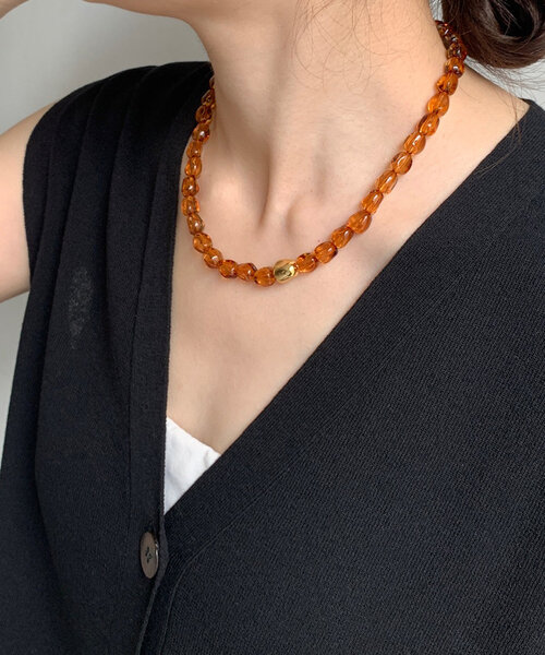 DouDou（ドゥドゥ）の「クリアカラーネックレス（ネックレス・レディース・グレー/ブラウン/クリア・FREE）」の11枚目の写真