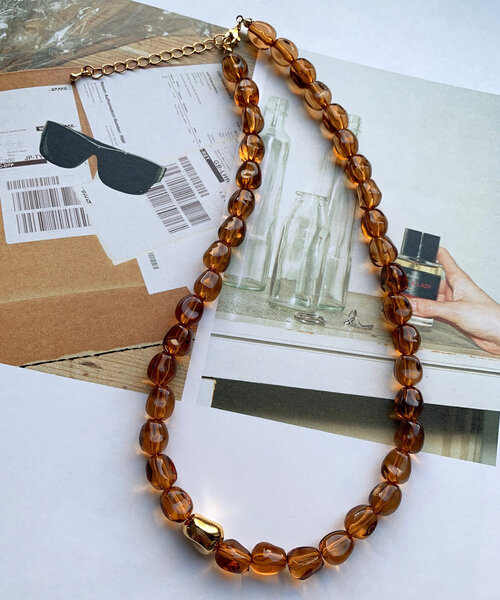 DouDou（ドゥドゥ）の「クリアカラーネックレス（ネックレス・レディース・グレー/ブラウン/クリア・FREE）」の12枚目の写真