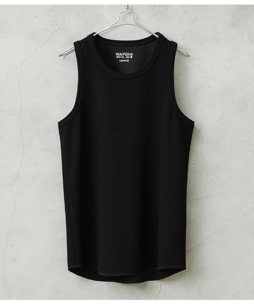 WAIPER.inc(ワイパーインク)の「WAIPER.inc フライス タンクトップ【WP1114】(Tシャツ/カットソー・メンズ・ホワイト/チャコールグレー/ブラック/グレー・M/L/XL/XXL)」の2枚目の写真
