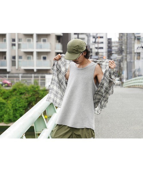 WAIPER.inc(ワイパーインク)の「WAIPER.inc フライス タンクトップ【WP1114】(Tシャツ/カットソー・メンズ・ホワイト/チャコールグレー/ブラック/グレー・M/L/XL/XXL)」の22枚目の写真