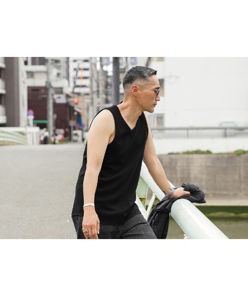 WAIPER.inc(ワイパーインク)の「WAIPER.inc フライス タンクトップ【WP1114】(Tシャツ/カットソー・メンズ・ホワイト/チャコールグレー/ブラック/グレー・M/L/XL/XXL)」の15枚目の写真