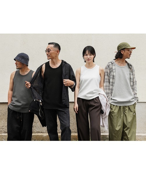 WAIPER.inc(ワイパーインク)の「WAIPER.inc フライス タンクトップ【WP1114】(Tシャツ/カットソー・メンズ・ホワイト/チャコールグレー/ブラック/グレー・M/L/XL/XXL)」の14枚目の写真