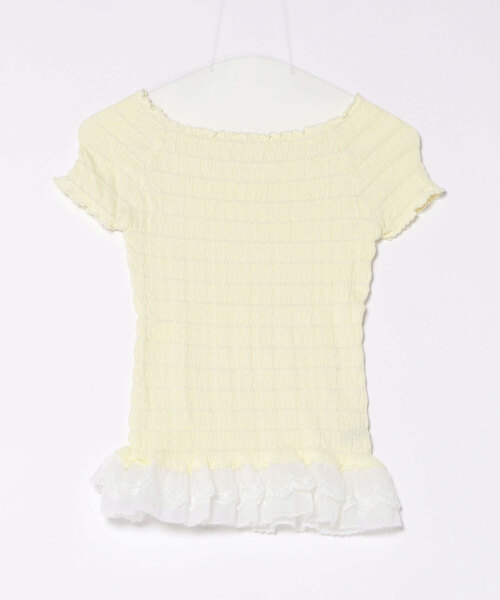 LADY LIKE（レディライク）の「裾レース2WAYリブトップス（Tシャツ/カットソー・レディース・ブラック/ライトベージュ/サックスブルー・M）」の14枚目の写真