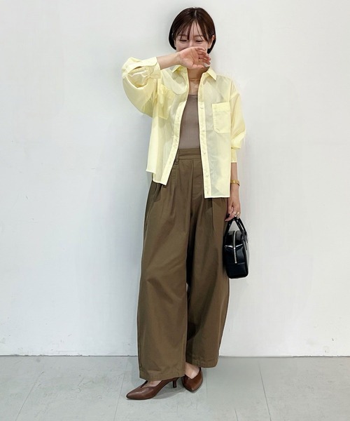 BAYFLOW【低身長cahoさんコラボ】カーブパンツ　ホワイト 低身長caho146cmさんプロデュース】カーブパンツ（その他パンツ