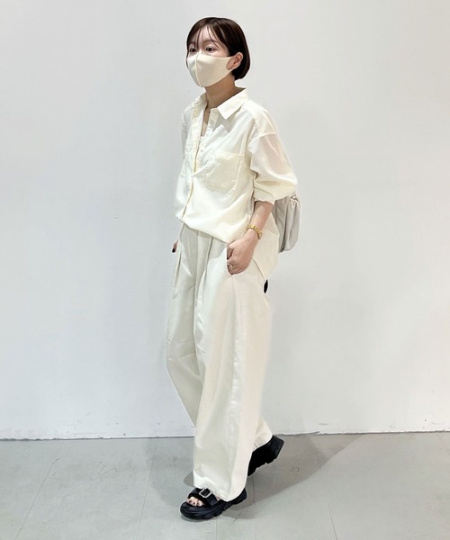 BAYFLOW（ベイフロー）の「【低身長caho146cmさんプロデュース】カーブパンツ（その他パンツ・レディース・アイボリー/ブラウン・X-SMALL/SMALL）」の8枚目の写真