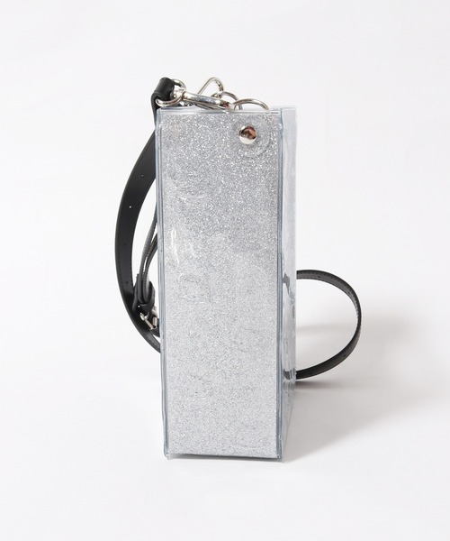 NaNa-NaNa（ナナナナ）の「nana-nana/ナナナナ×HelloKitty/ハローキティ×PSG/パリサンジェルマン A5 Glitter PVC グリッターショルダーバッグ ハンドバック 3WAY（ショルダーバッグ・メンズ・シルバー・FREE）」の9枚目の写真