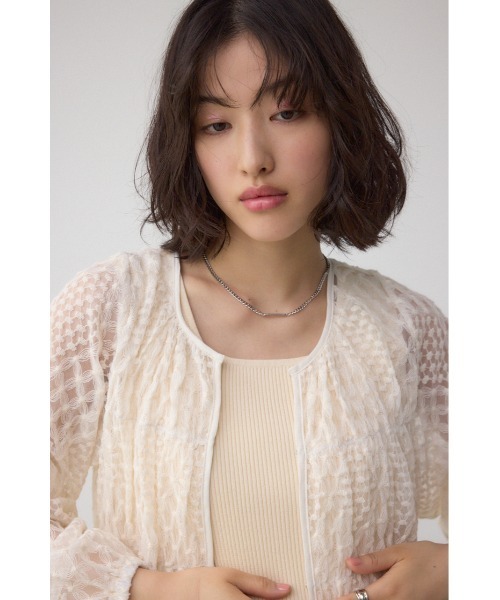 AZUL by moussy(アズールバイマウジー)の「前後2WAY シアージャガードフリルブラウス(シャツ/ブラウス・レディース・アイボリー/ブラック・FREE)」の20枚目の写真