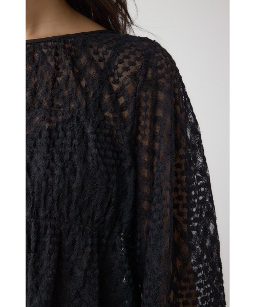 AZUL by moussy(アズールバイマウジー)の「前後2WAY シアージャガードフリルブラウス(シャツ/ブラウス・レディース・アイボリー/ブラック・FREE)」の15枚目の写真
