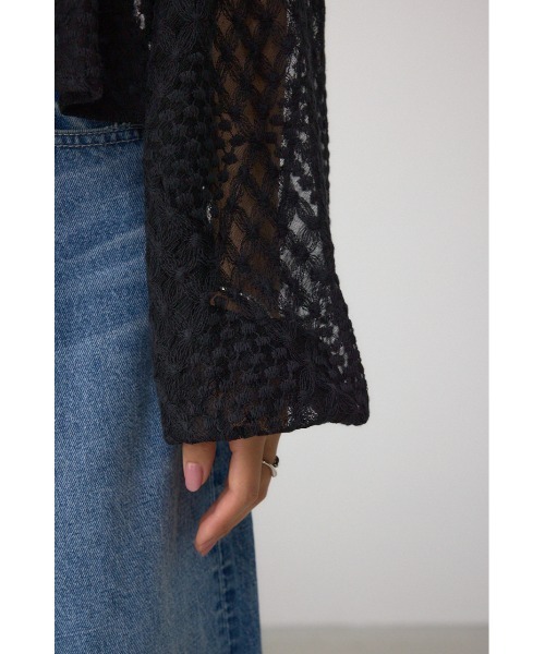 AZUL by moussy(アズールバイマウジー)の「前後2WAY シアージャガードフリルブラウス(シャツ/ブラウス・レディース・アイボリー/ブラック・FREE)」の16枚目の写真