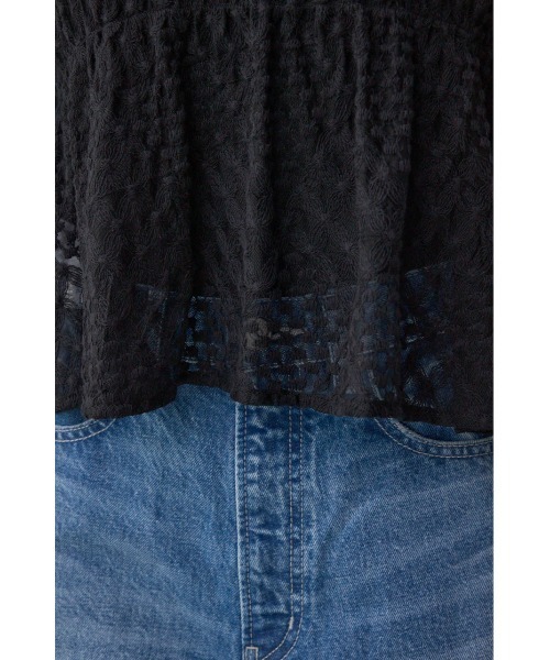 AZUL by moussy(アズールバイマウジー)の「前後2WAY シアージャガードフリルブラウス(シャツ/ブラウス・レディース・アイボリー/ブラック・FREE)」の17枚目の写真