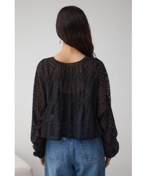 AZUL by moussy(アズールバイマウジー)の「前後2WAY シアージャガードフリルブラウス(シャツ/ブラウス・レディース・アイボリー/ブラック・FREE)」の19枚目の写真