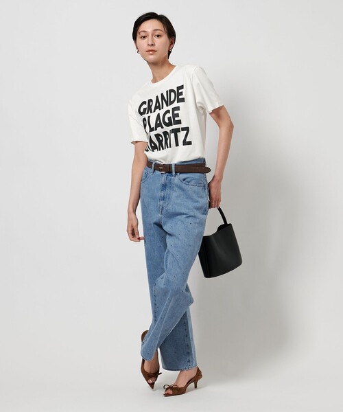 m's braque(エムズブラック)の「【別注】<m’s braque>BIARRITZ Tシャツ(Tシャツ/カットソー・レディース・ホワイト/ブラック・M)」の3枚目の写真