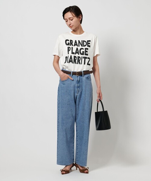 m's braque(エムズブラック)の「【別注】<m’s braque>BIARRITZ Tシャツ(Tシャツ/カットソー・レディース・ホワイト/ブラック・M)」の4枚目の写真