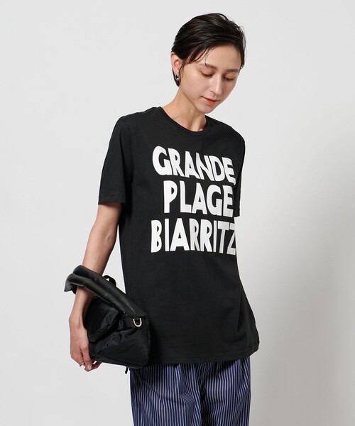 m's braque(エムズブラック)の「【別注】<m’s braque>BIARRITZ Tシャツ(Tシャツ/カットソー・レディース・ホワイト/ブラック・M)」の5枚目の写真